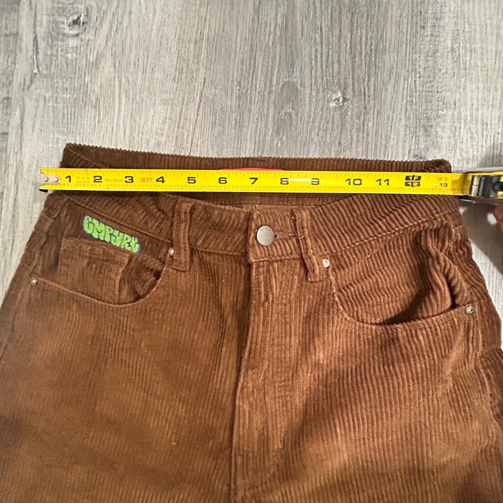Empyre Brown Straight Leg Jeans Corduroy Texture, size 0, EUC - Picture 7 of 7